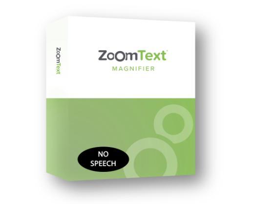 of zonder brailleweergave op leesregel ZoomText Magnifier Freedom Scientific (VFO) Vergroting zonder spraak Op CD of USB-stick ZoomText Camerafunctie: vergroten van