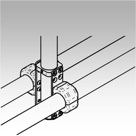 Te combineren met 3 stuks System2 Ø 50mm buizen. Meer info op pagina 30. Ø 50mm, Ø 50mm, zilvergrijs 40.6022 /b 40.