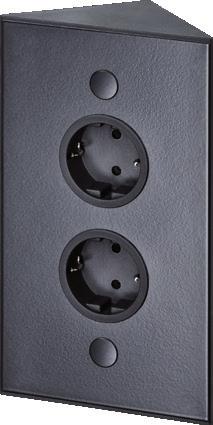 58 mm 2x stopcontact 250 V/16 A 3 m aansluitkabel