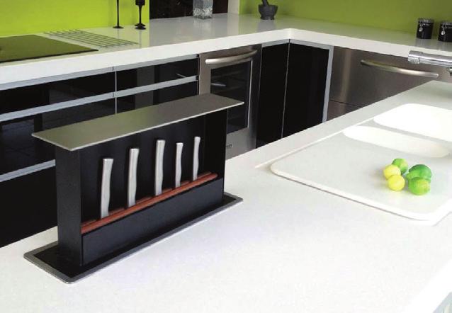 S-OX S-ox is een revolutionair nieuw opbergsysteem voor de keuken, geïntegreerd in het werkblad.