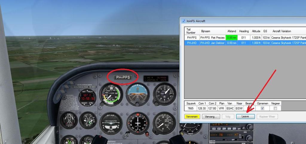 Je zou er voor kunnen kiezen om in de Virtual Cockpit view op de stoel van de co-piloot te gaan