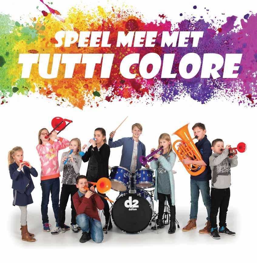 Tutti Colore bij Tutti Colore is een nieuwe vorm van muziekonderwijs voor kinderen van groep 5 en 6 van de basisschool. Tutti Colore is een ideale manier voor kinderen om kennis te maken met muziek.