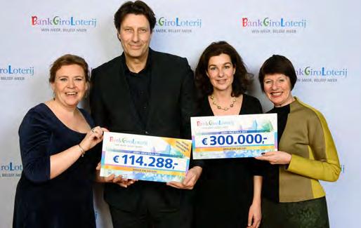 BESTUURSVERSLAG van driehonderdduizend euro en een variabel bedrag dat door de deelnemers van de BankGiro Loterij geoormerkt is voor Beeld en Geluid. In 2017 ontving Beeld en Geluid 169.