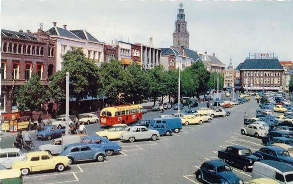 21 visie, uitgangspunten en beleid 2018-2025 Vismarkt 1959 Herestraat 1965 aantal auto s per 1.