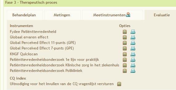 Figuur 10 Tabblad evaluatie 1.4 Mislukte poging tot versturen i.v.m.