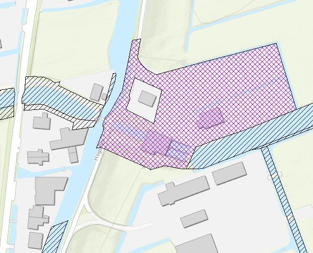 Situatieschets na oplevering project Het uitstroomkanaal wordt doorgetrokken naar de Schoutenvaart (gele horizontale lijn op in de situatieschets).
