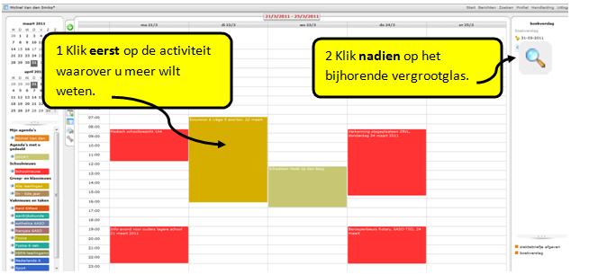 De leerkracht maakt afspraken voor taken en toetsen in de klas: leerlingen noteren die in hun papieren agenda en de leerkracht bevestigt die in Smartschool.