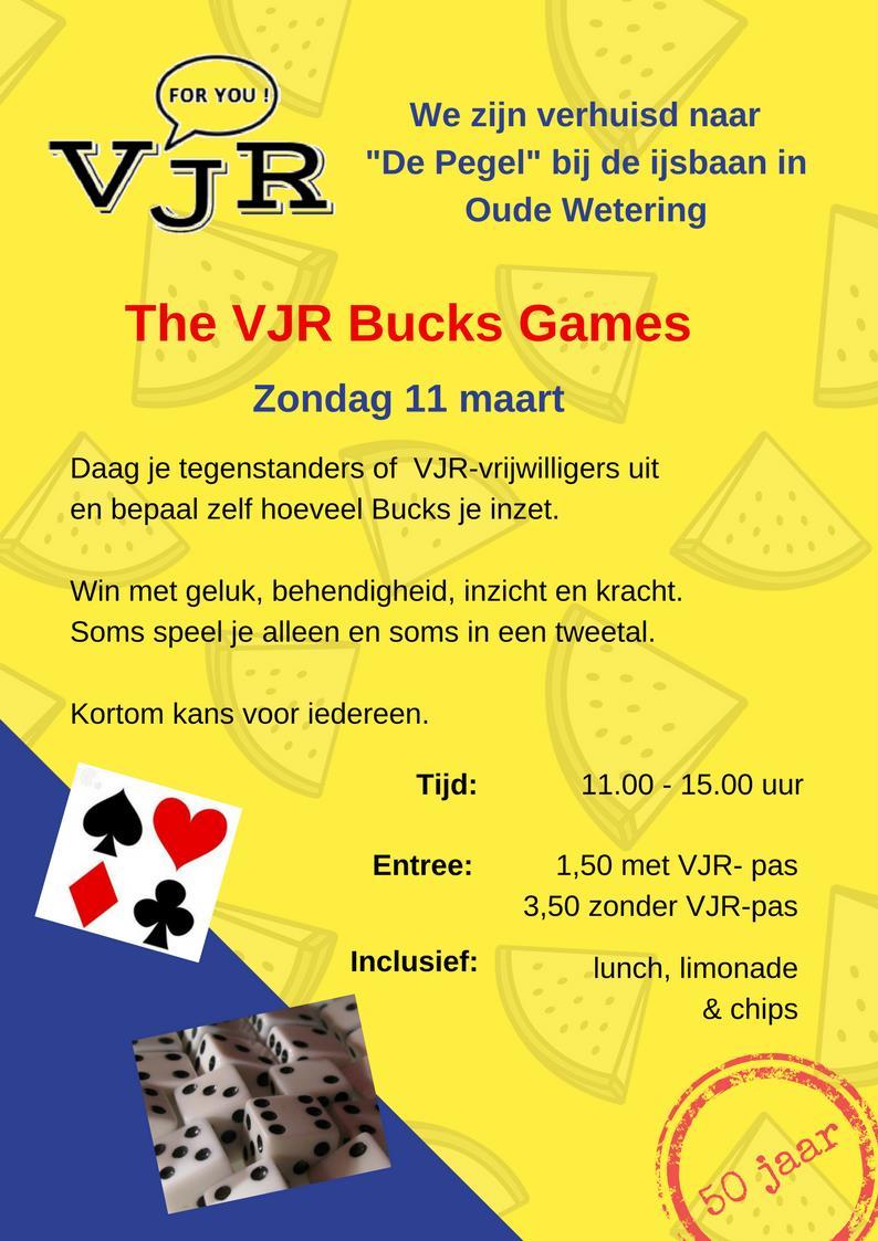 De VJR! Weekend bij de VJR: Vaiana en VJR Bucks Games Vrijdagavond gaan we het weekend in met de Nederlands gesproken film Vaiana.Het is in SplotsZ en om 19.30 uur gaan de deuren op. Om 19.