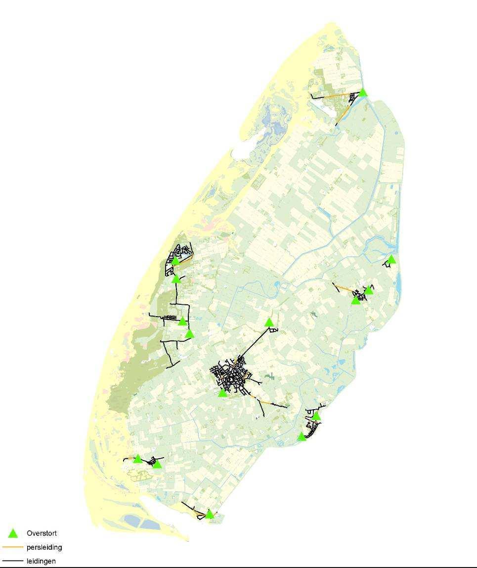 Figuur 2.3:Overzicht van de overstorten binnen de gemeente Texel 2.3.1 Eisen In het GRP Texel (2009-2013) zijn de volgende eisen opgenomen: 1.