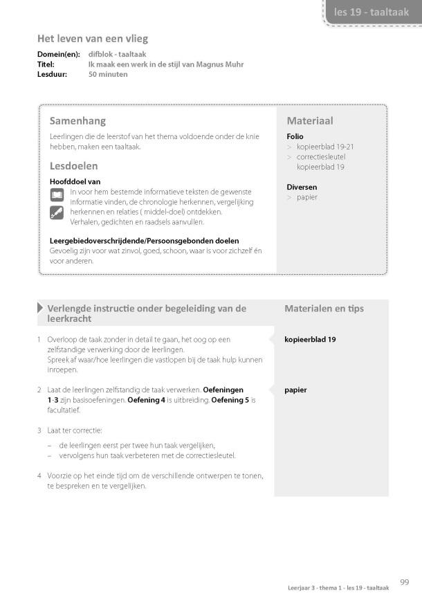 8 Focus op zorg voor àlle niveaus (5) Het differentiatieblok: taken