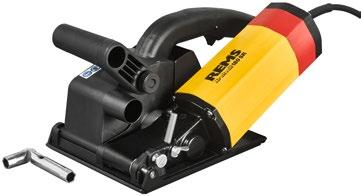 Met onderhoudsvrij aandrijfwerk, beproefde gelijkstroommotor 230 V, 50 60 Hz, 1200 W. Toerental 115 rpm. Looprollen van gehard precisiestaal voor buizen Ø 22 115 mm, Ø ¾ 4". Veiligheidsvoetschakelaar.