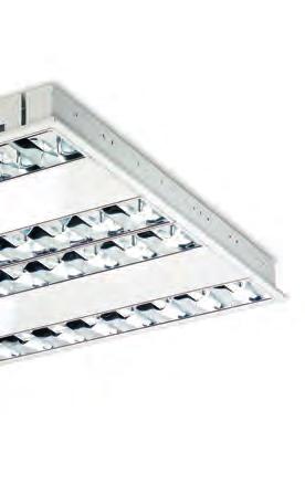 LED Inlegarmaturen Dubbelparabool RTP-XH LED Zeer lage luminantie Lange levensduur 1176 Extra specificaties Omgevingstemp. +10 C tot +40 C Power factor 0,99 CRI >80 L80/B10 50.000 bij max.