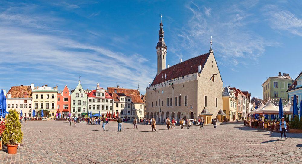 De stad heeft een kleine omvang en bestaat uit 2 delen; de Domberg (Toompea) die overal bovenuitsteekt en bepalend is voor het uitzicht van de stad, en de benedenstad.