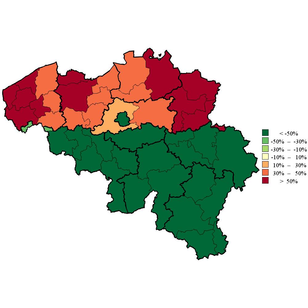 3. Leeftijd 50-69 jaar ( enkel de 2jaarlijkse screening via het bevolkingsonderzoek) Gegevens van 2016