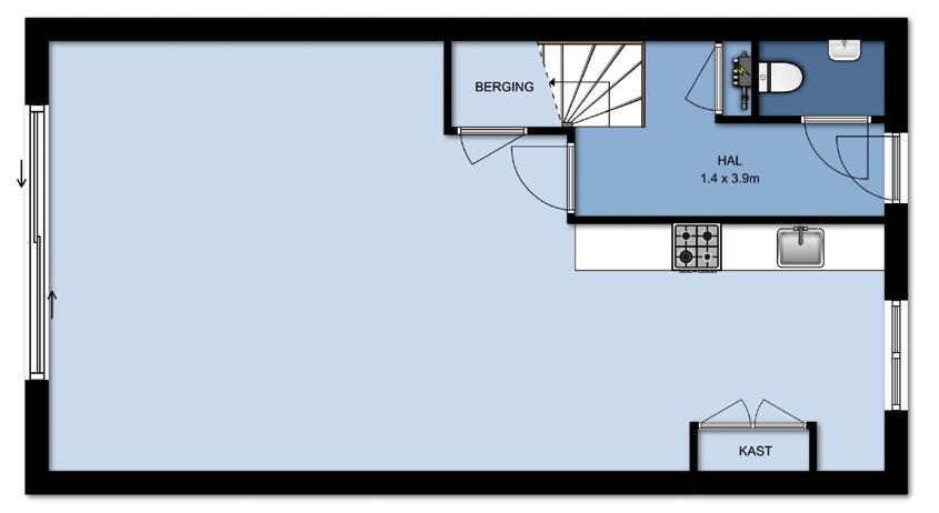 Bijlage 5: Opdracht 2.4 Inrichten woonkamer Je begint met het ontwerpen op papier. Hieronder zie je de plattegrond van de woonkamer.