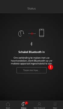Bluetooth uit Bluetooth moet altijd zijn ingeschakeld als u de app met uw