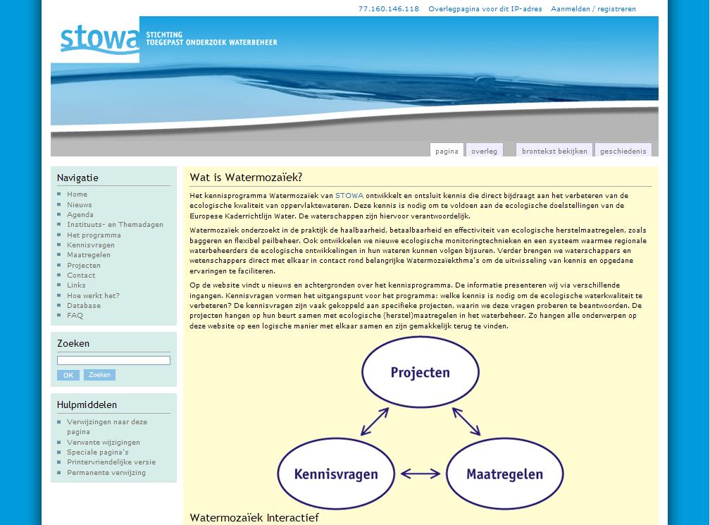 Bijlage 2 watermozaiek (www.watermozaiek.nl) Wat is Watermozaïek?