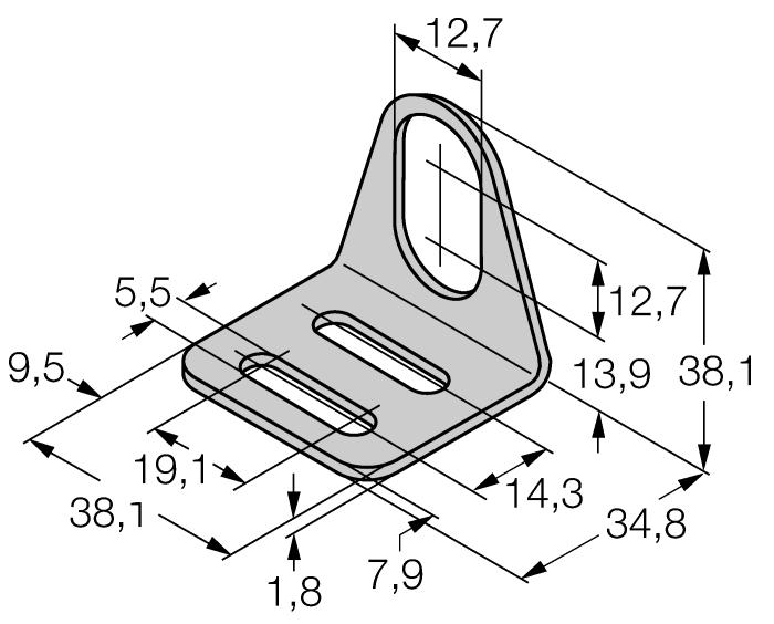 magneet: 3 5 mm BSS-12 6901321 bevestigingsbeugel voor apparaten met schroefdraad en gladde behuizing;