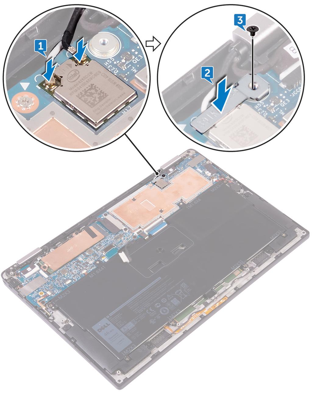 Vereisten achteraf 1 Plaats de batterij terug.