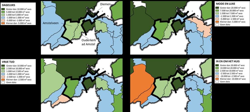 online marktaandeel (in %-punt) harder dan de bevolking (in %), dan neemt de marktruimte voor