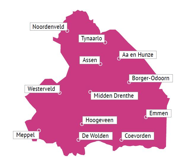 Regioanalyse regio Drenthe Wat is kenmerkend voor de zorgkantoorregio Drenthe in het algemeen? De zorgkantoorregio Drenthe bestaat uit de provincie Drenthe en kent één WMO.