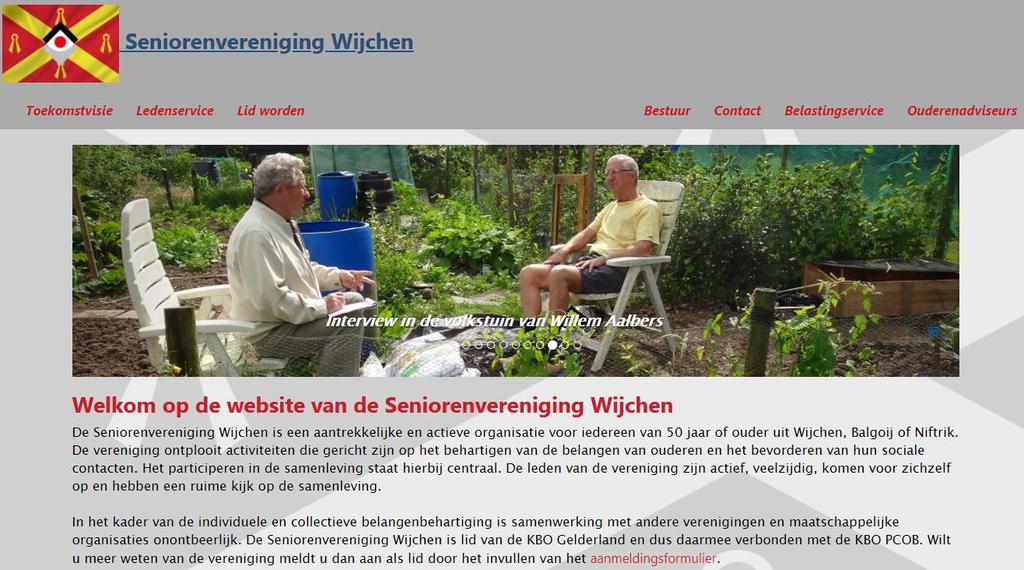 Website: Seniorenvereniging Wijchen heeft een website