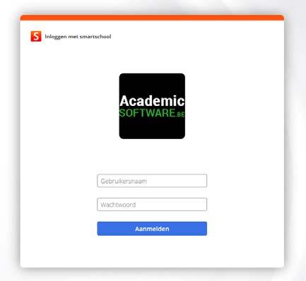 Geef in het aanmeldscherm van Smartschool het webadres van het smartschoolplatform van