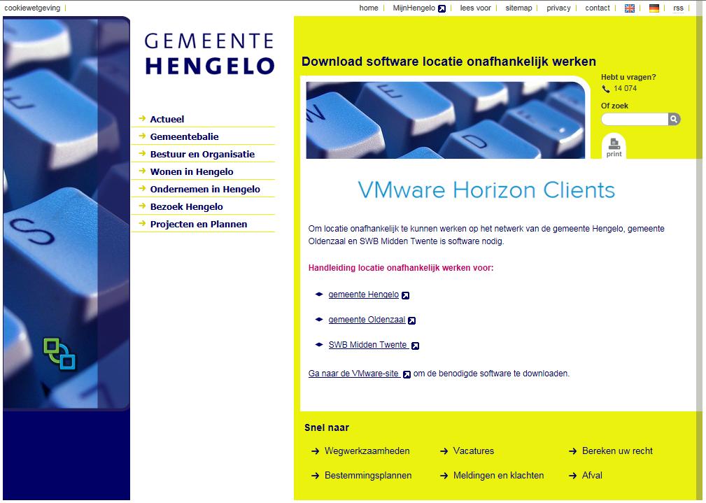 Kies de juiste software: VMware Horizon Client for Windows 4. Klik op Go to Downloads 5.