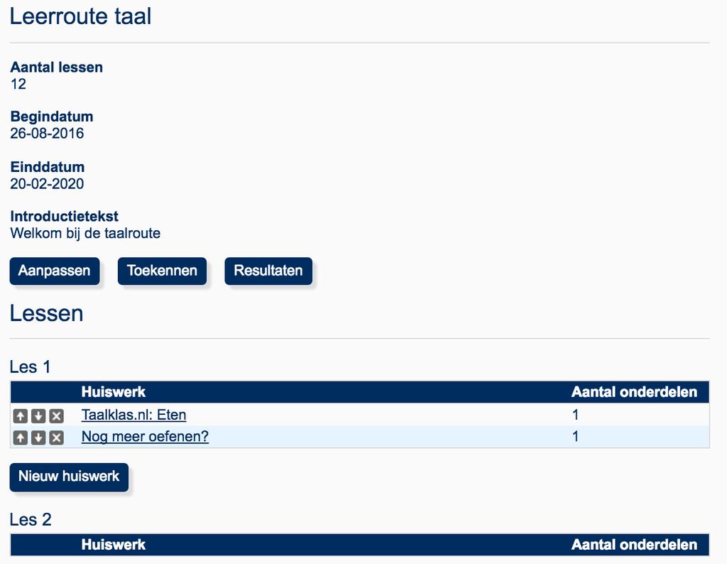 veranderen. LET OP: Deelnemers zien een leerroute alleen in de periode tussen de begin- en einddatum in.