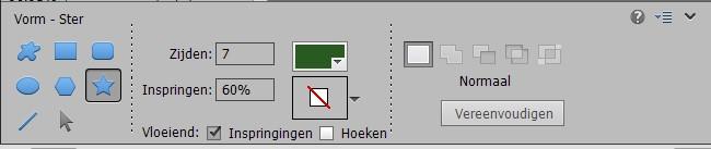 kunnen Inspringingen en hoeken aanvinken. Vul in zoals hieronder aangegeven.