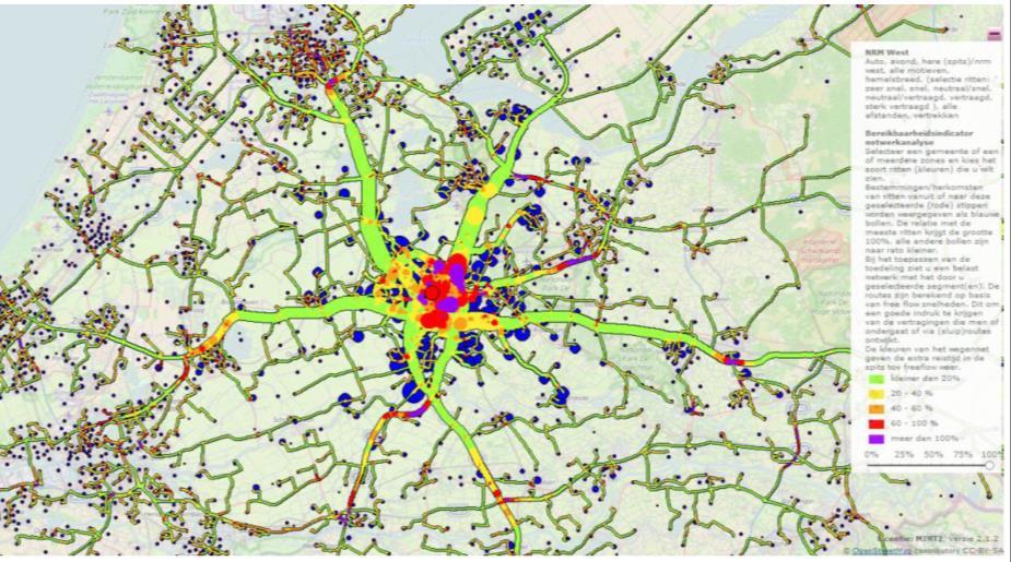 6.4 Relaties met andere gebieden via het netwerk Doel: bepalen welke netwerkdelen een rol spelen bij een relatief slechte bereikbaarheid van een specifiek gebied (zone, wijk of gemeente).