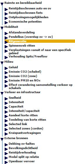 6.9 Ruimtelijke inrichting en verkeer Interpretatie: geconstateerd kan worden wat de verkeersgeneratie is van specifieke gebieden.