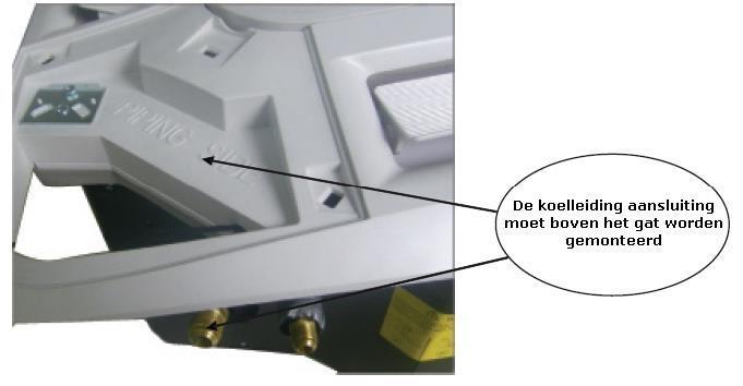 (5) De helling van de aan te sluiten afvoer mag niet meer dan 75 mm bedragen, hiermee voorkomt men extra weerstand in de afvoer. 9.