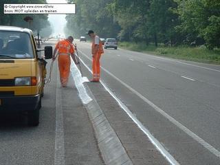 Markeringswerkzaamheden Er is hier geen vrije ruimte van