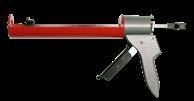 Handpistool HK14 Halfopen, stabiel handmatig kitpistool met versterkte mechanische overbrenging Perfecte gewichtverdeling door uitgekiende middenhandgreep Voorzien van automatische deblokkering in de