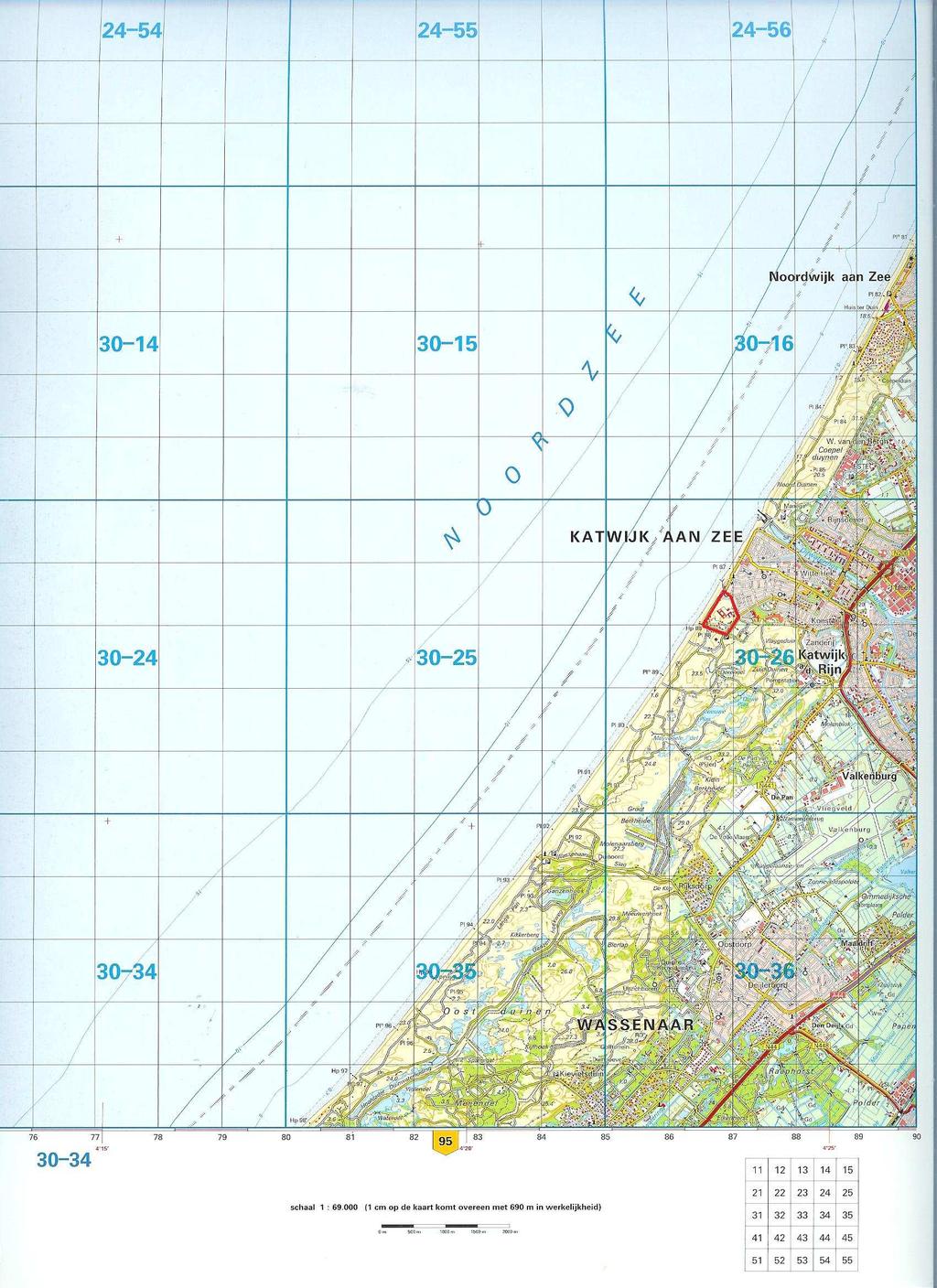 Topografische kaart met de ligging