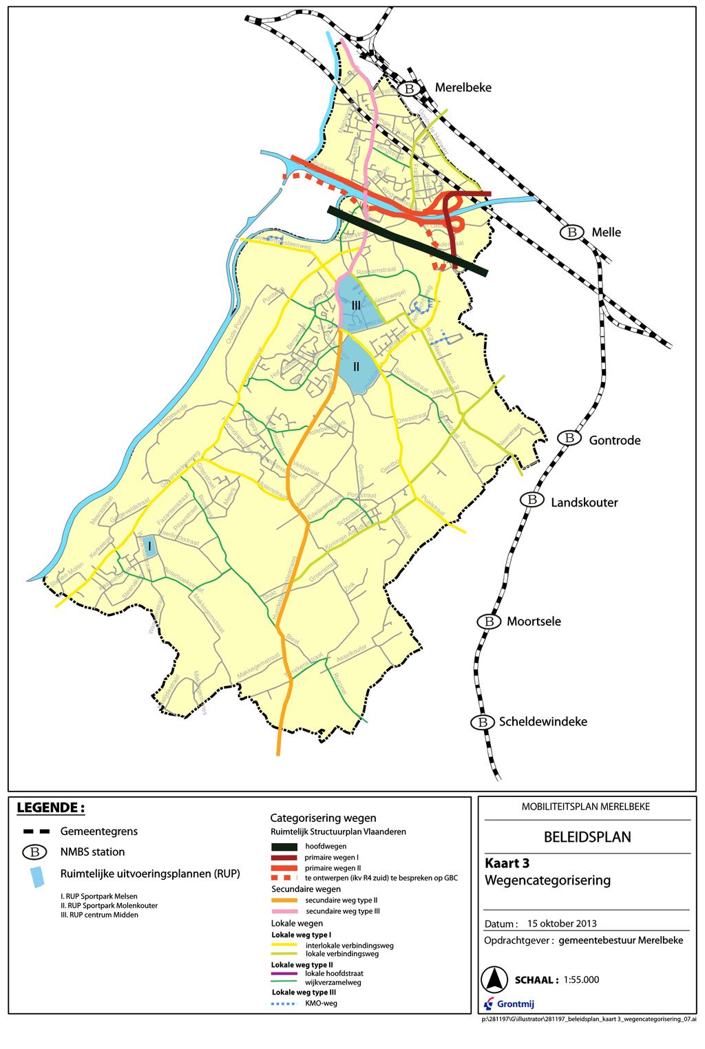 Figuur 39 : Categorisering wegennet gemeente Merelbeke