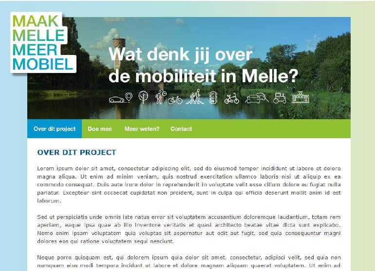 Offerte opmaak nieuw mobiliteitsplan Melle 03/05/2017 Technische uitwerking - Wij nemen de hosting van de projectwebsite voor onze rekening.