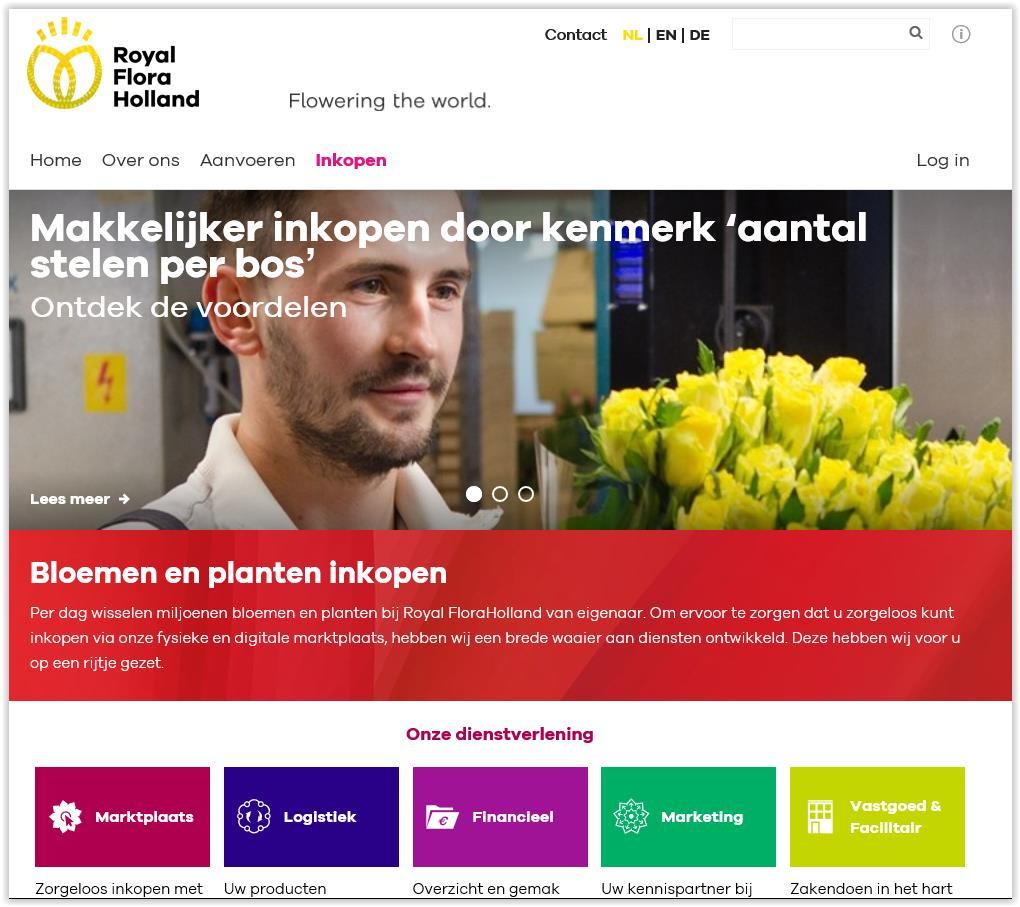 Uw klant kan nu inloggen en bestellen op FloraMondo Via www.royalfloraholland.