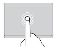 Tikken Tik met één vinger op een willekeurige plek op de trackpad om een item te