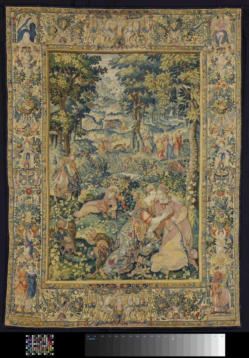 6. Jupiter maakt er een potje van! Op de Diana tapijten uit het Rijksmuseum zijn verhalen uit de Metamorphosen, een groot gedicht van Ovidius verbeeld.