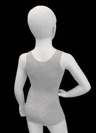 Verzorgingen voor kinderen en volwassenen Korsethemd, model met ronde hals en schouderbanden Ronde hals Zeer elastisch Kleur: wit / grijs