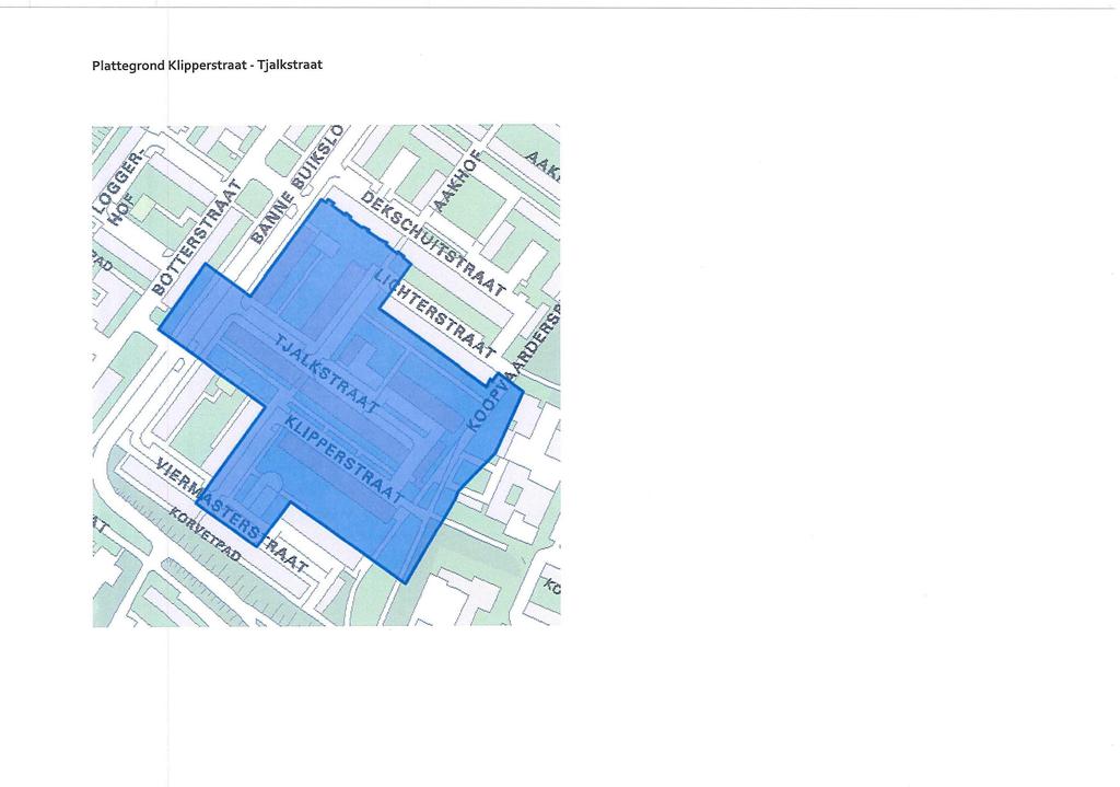 Plattegrond Klipperstraat - Tjalkstraat - / /.