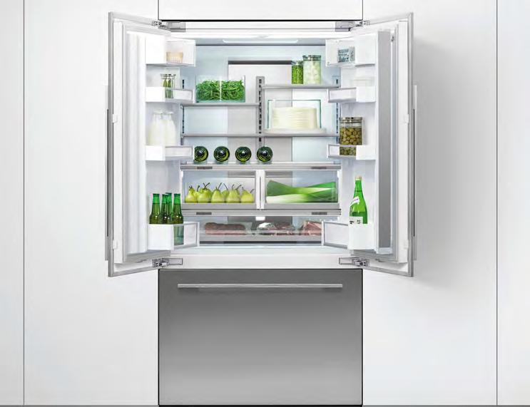 RS90AU1 BOTTOM MOUNT FRIDGE Gebruikscomfort ActiveSmart TM bewaring: ja Automatisch ontdooien koelkast: ja NoFrost diepvries: ja Vochtigheidscontrole: ja Sabbat Mode: ja Vergrendelbare