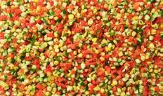 Rauwkost Rauwkost mix 579800 - bak 1 kilo 50% komkommer stift 5 mm, 25% rode ui 5 mm, 9% groene