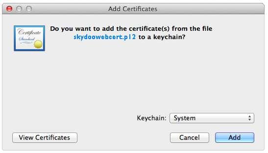 pfx bestand dat je wilt importeren, open deze en voer direct het wachtwoord in.