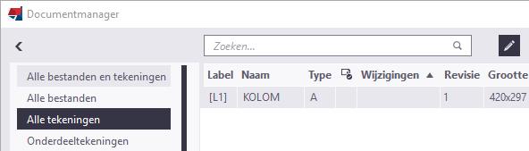 Tekeningen verwijderen Tekeningen reviseren Als tekeningen overbodig worden omdat bijvoorbeeld de bijbehorende onderdelen in het model zijn verwijderd, kunt u deze uit de Documentmanager verwijderen.