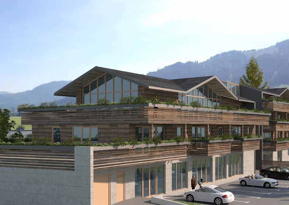 Kleinschalig Appartementencomplex Het nieuwe project van Romex Investments in Oberndorf betreft wederom een kleinschalig project met slechts een 20-tal woningen verdeeld over 2 gebouwen, die met