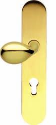 Breed assortiment Het buitendeurbeslag is in vele varianten leverbaar zoals losse deurknoppen in ronde of vierkante uitvoering, briefplaten, veiligheidsschilden met rond of ovale achterplaat,