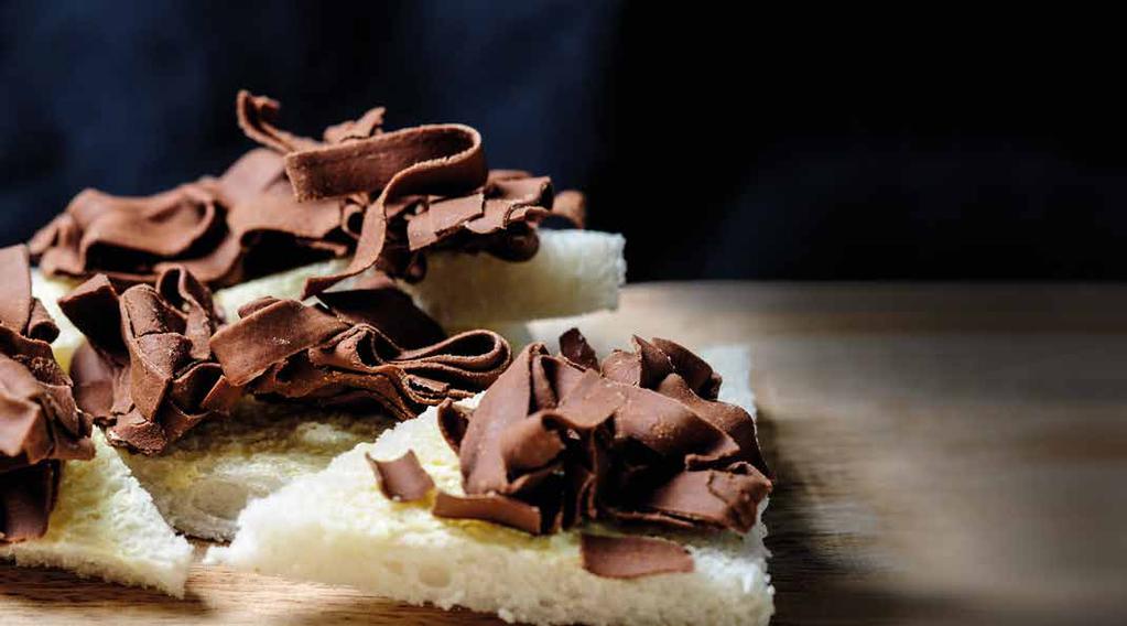 Producten waar mensen van genieten Wij maken chocoladevlokken in allerlei